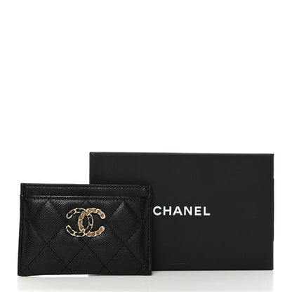Chanel Caviar Quilted French New Wave Card Holder Black 9 of 9