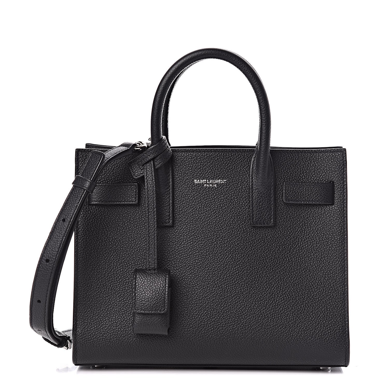 Saint Laurent Grained Calfskin Nano Sac De Jour Black 1 of 10