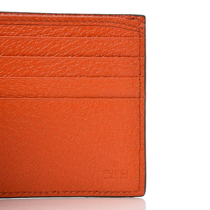 Gucci Grained Cinghiale Web Bi-Fold Wallet Orange 12 of 12