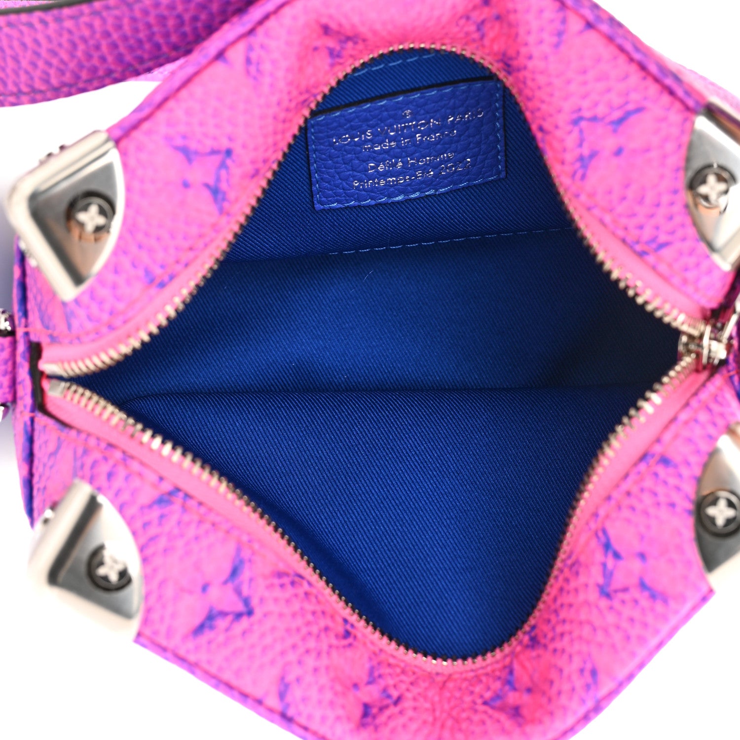 Louis Vuitton Taurillon Illusion Mini Soft Trunk Bleu Rose 5 of 10