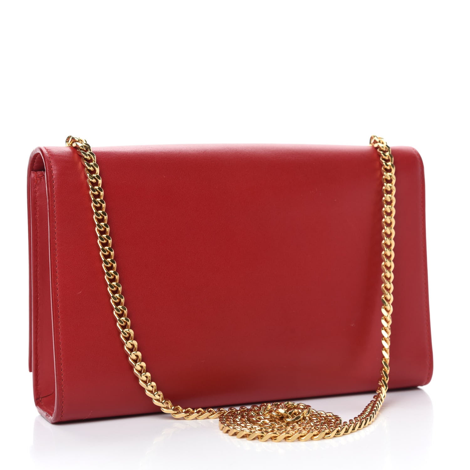 Saint Laurent Smooth Calfskin Medium Classic Monogram Kate Tassel Satchel Lipstick Red 3 of 11