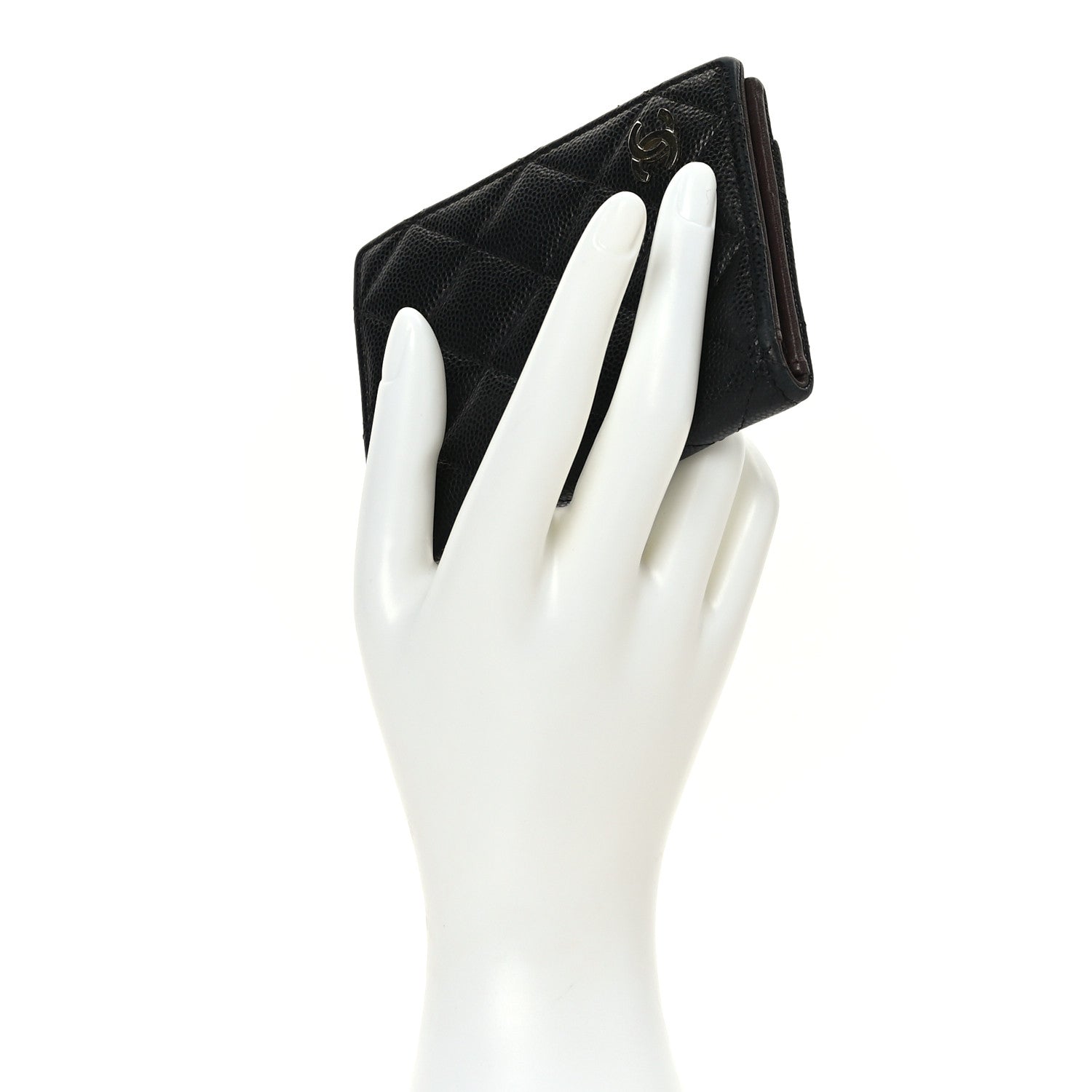 Chanel Caviar Quilted Card Holder Wallet Black 2 of 6