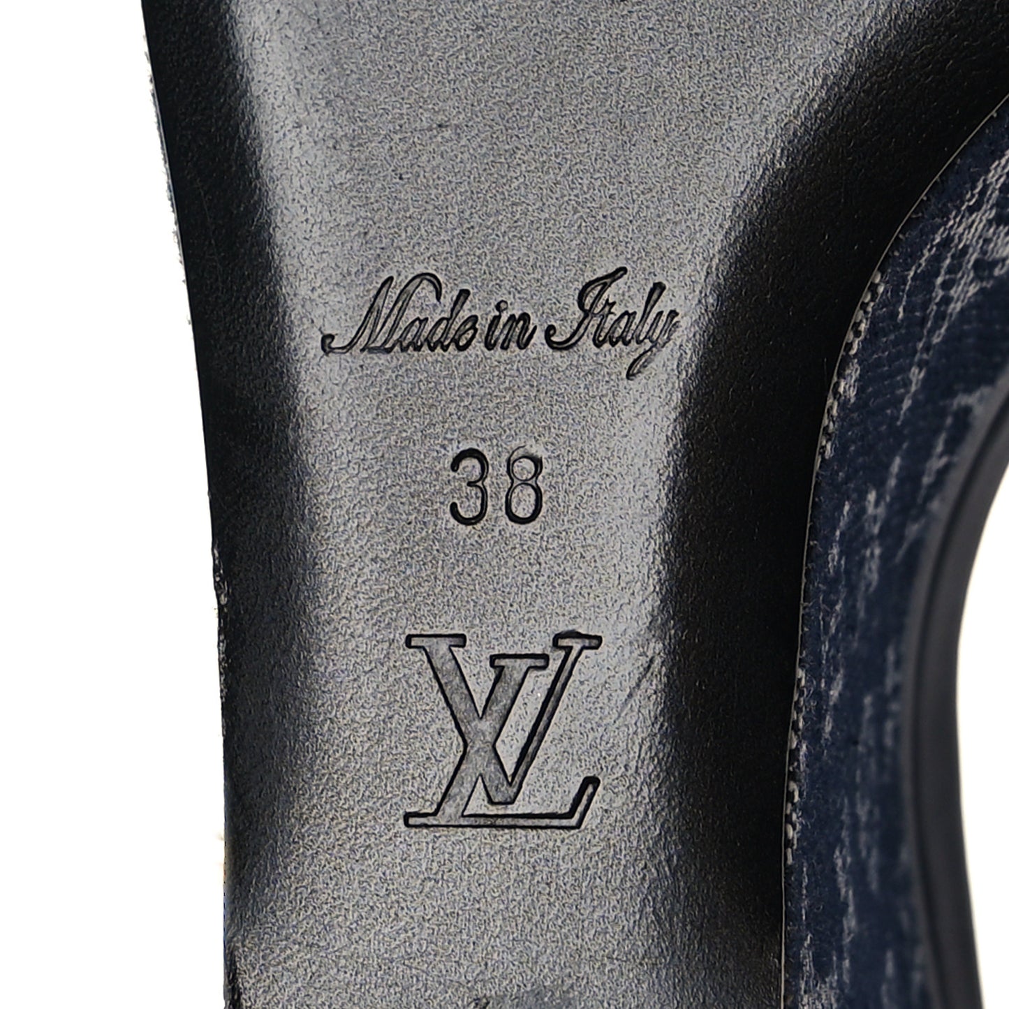 Calfskin Monogram Denim Waterfall Wedge Sandals 38 Blue