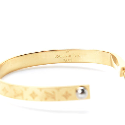 Louis Vuitton Nanogram Hoop Earrings Gold 4 of 7