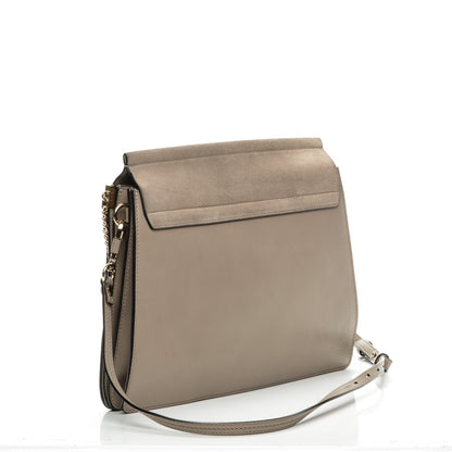 Chloe Calfskin Suede Medium Faye Shoulder Bag Motty Grey 3 of 8