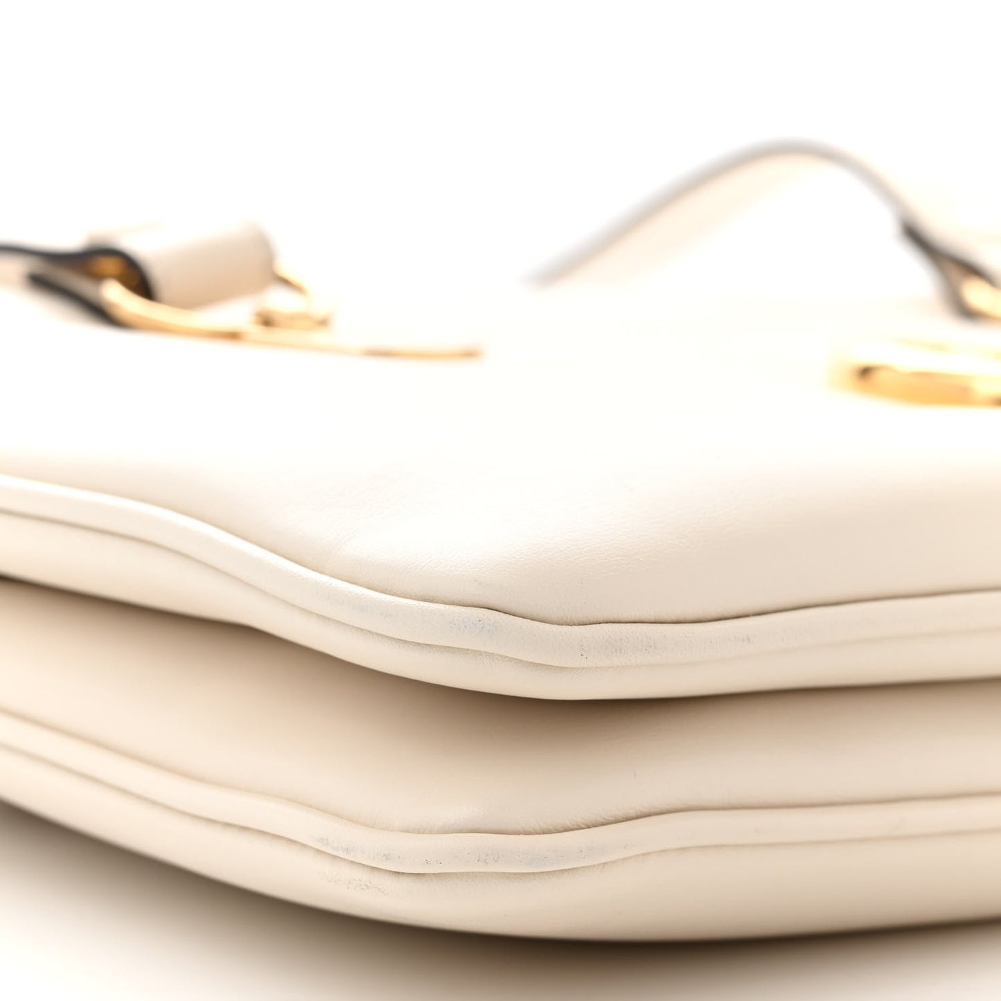 Vitello Palmellato Lux Arli Top Handle Bag White