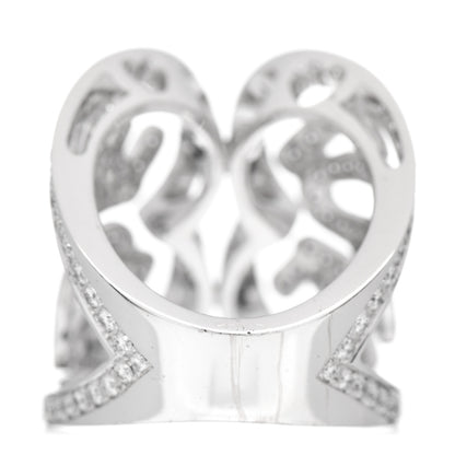 Chopard 18K White Gold Diamond Love Hearts Ring 53 6.5 4 of 6