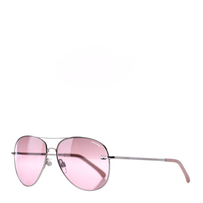 Chanel CC Aviator Sunglasses 4189-T-Q Pink 1 of 8