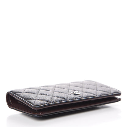 Chanel Caviar Quilted Yen Wallet Black 4 of 15