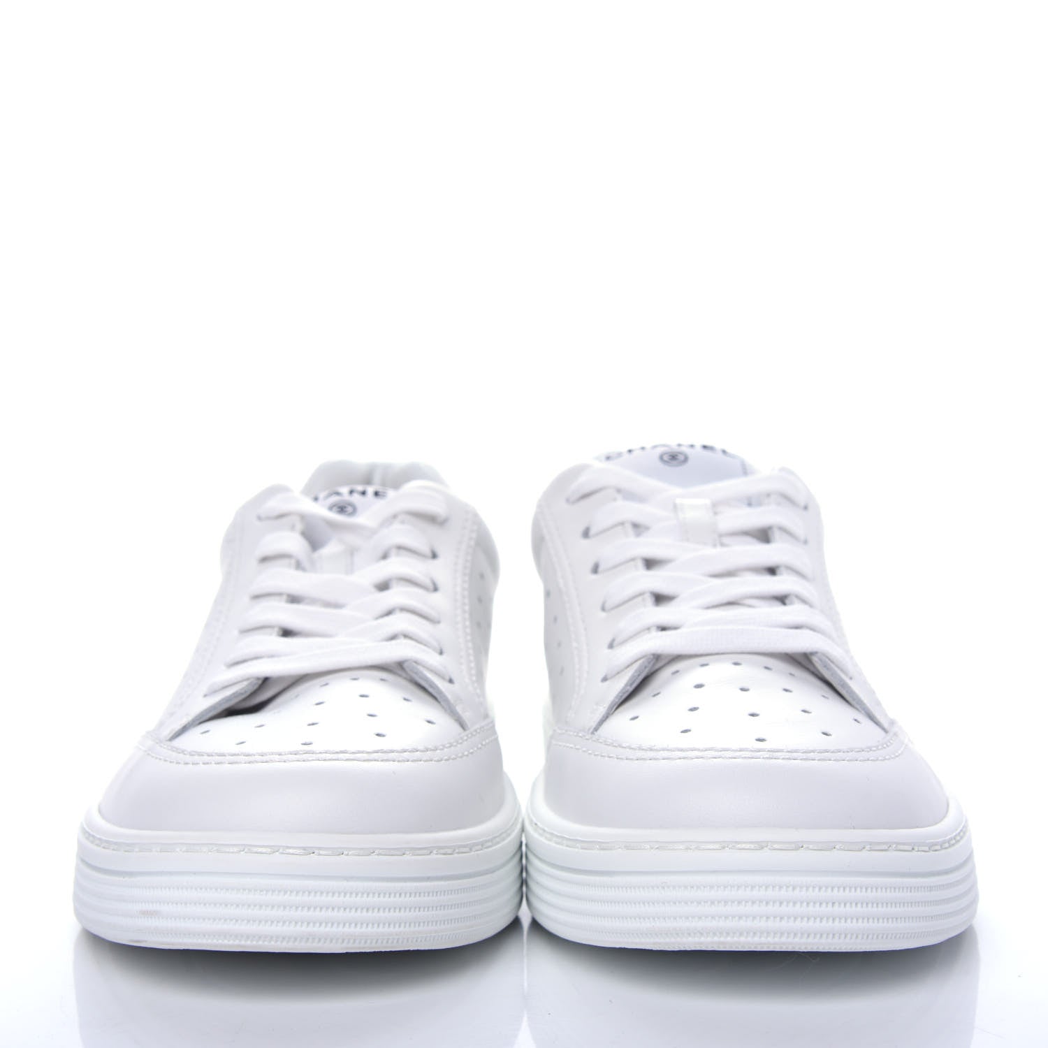 Chanel Calfskin Womens Logo Sneakers 40.5 White 2 of 11
