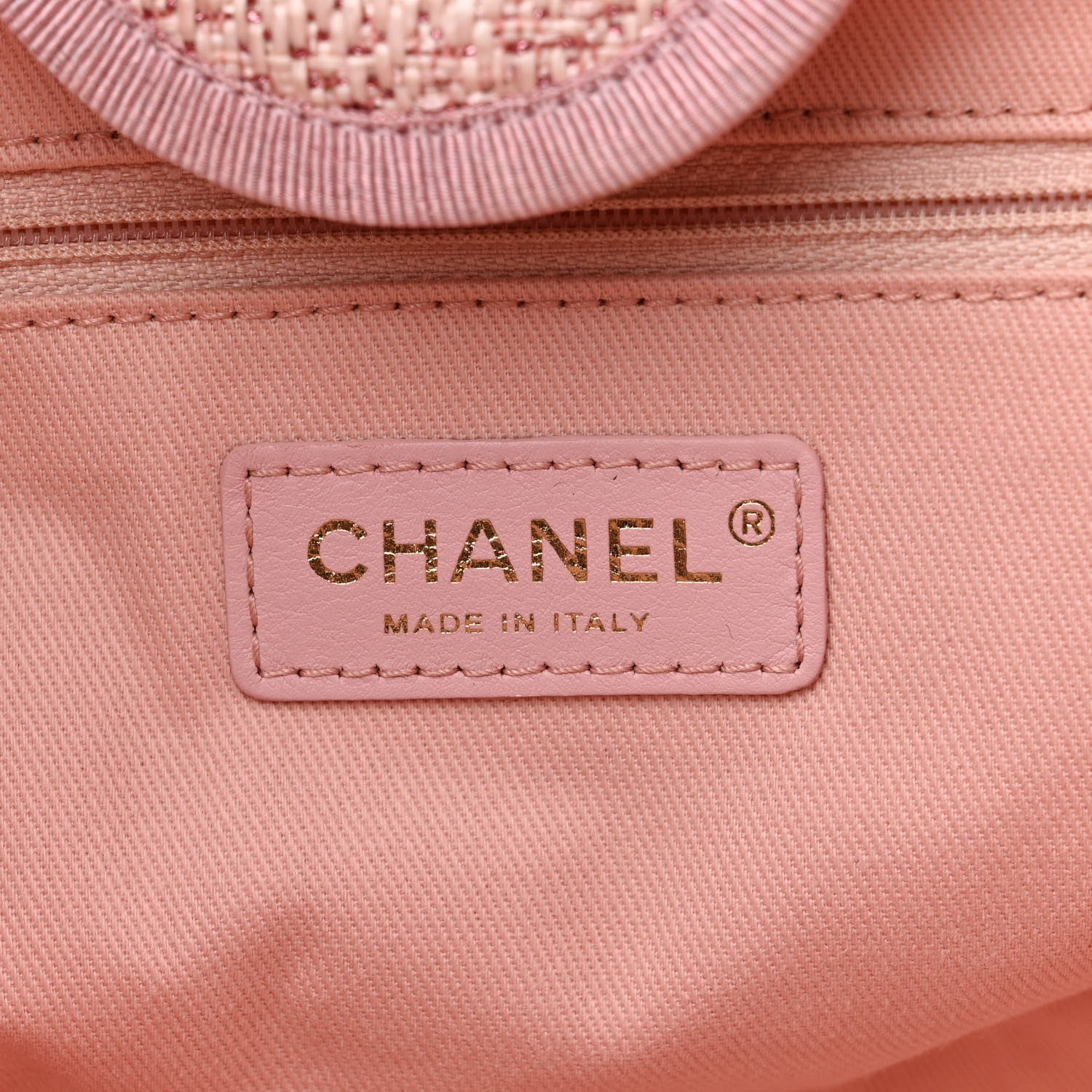 Chanel Lurex Boucle Deauville Medium Tote Pink 5 of 12