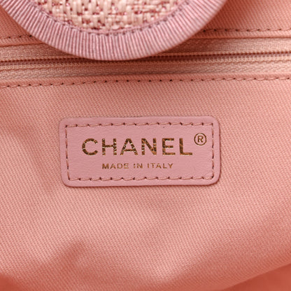 Chanel Lurex Boucle Deauville Medium Tote Pink 5 of 12