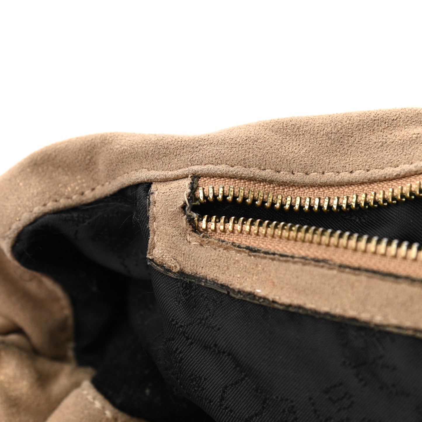 Shaggy Deer Falabella Fold Over Tote Beige