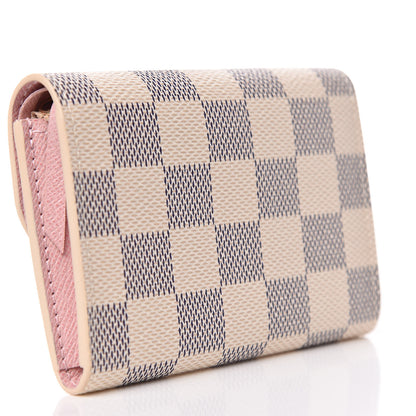 Louis Vuitton Damier Azur Rosalie Coin Purse Rose Ballerine 3 of 8