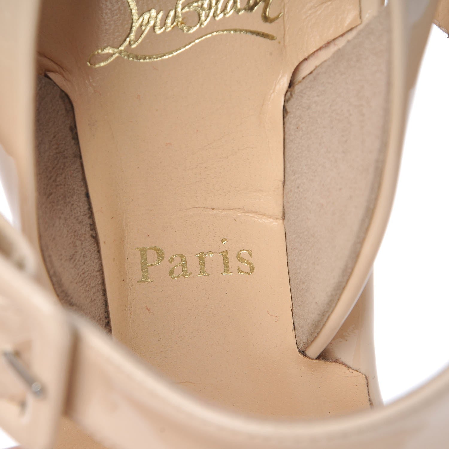 Christian Louboutin Patent Amelissa Platform Sandals 37 Natural 12 of 12