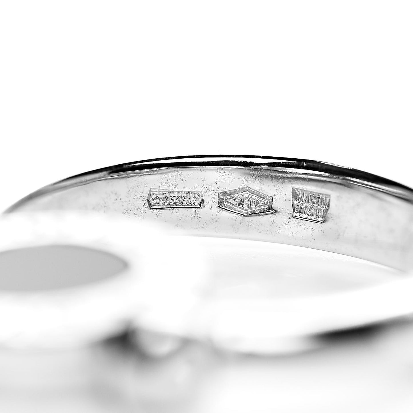 18K White Gold Black Onyx Bvlgari Bvlgari Ring 49 4.75
