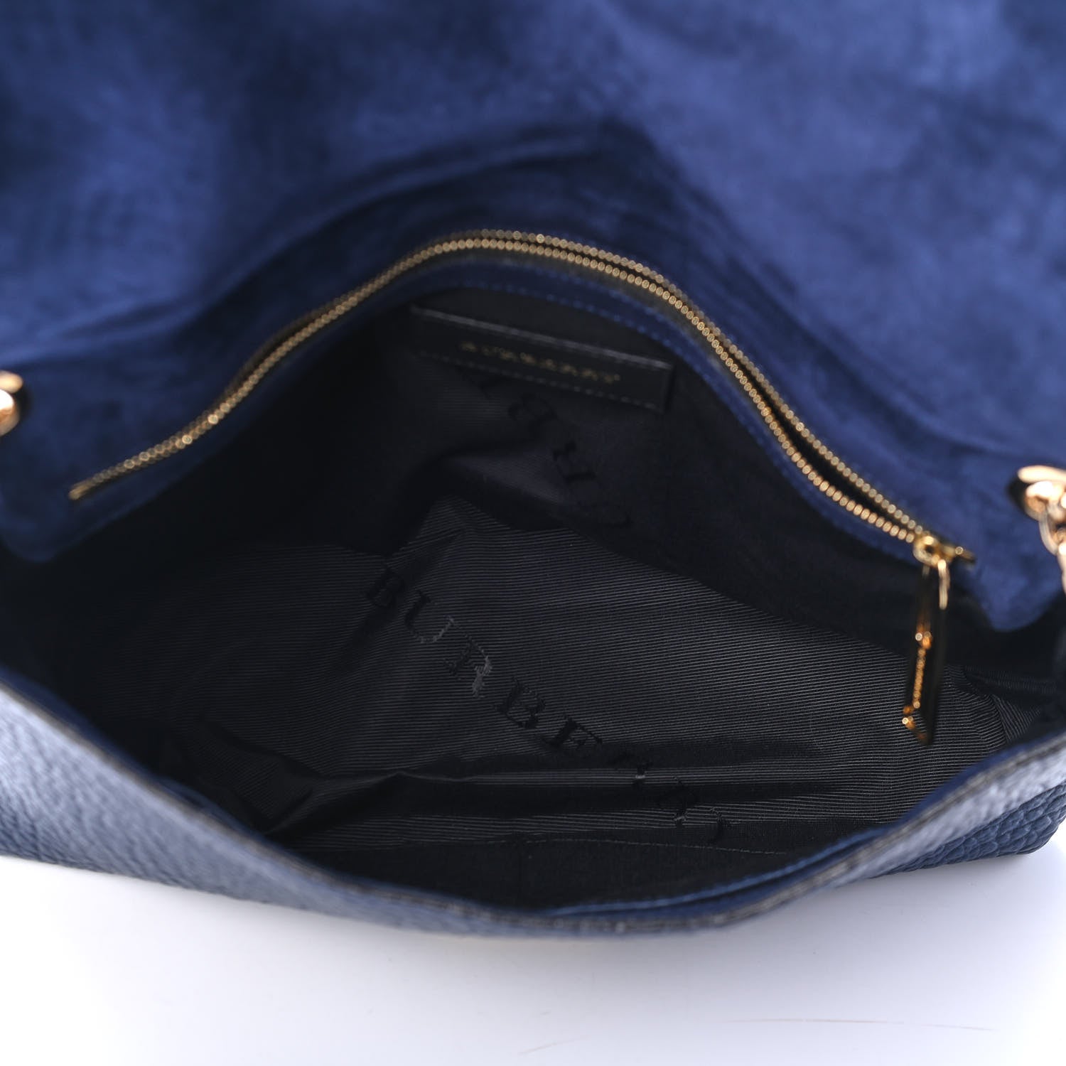 Burberry Signature Grain Medium Midenhall Crossbody Bag Blue Carbon 4 of 4