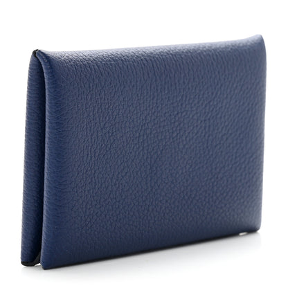 Hermes Evercolor Verso Calvi Card Case Bleu Saphir Bleu France 3 of 6