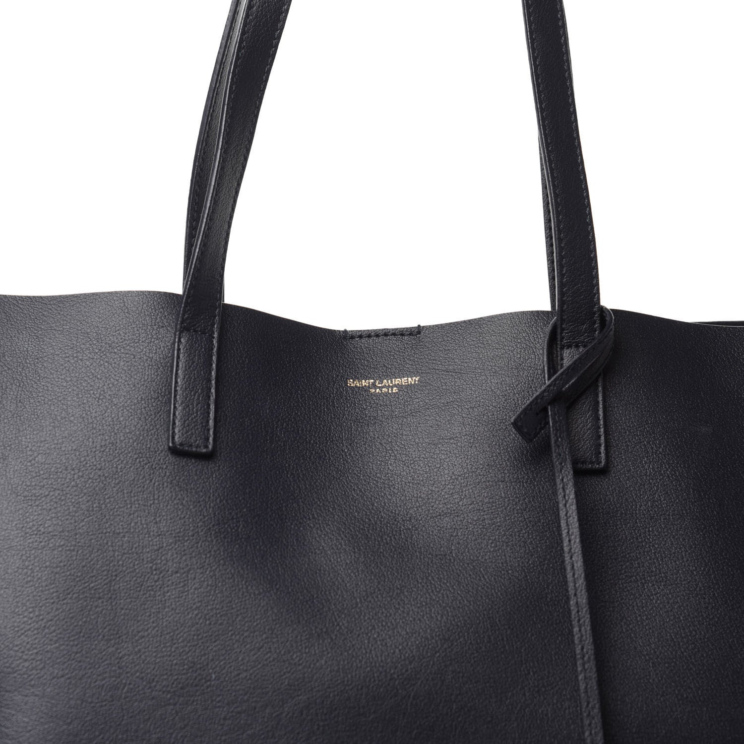 Saint Laurent Calfskin Large Shopping Tote Deep Marine 10 of 10