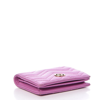 Gucci Calfskin Matelasse GG Marmont Card Case Candy Mousse 4 of 15