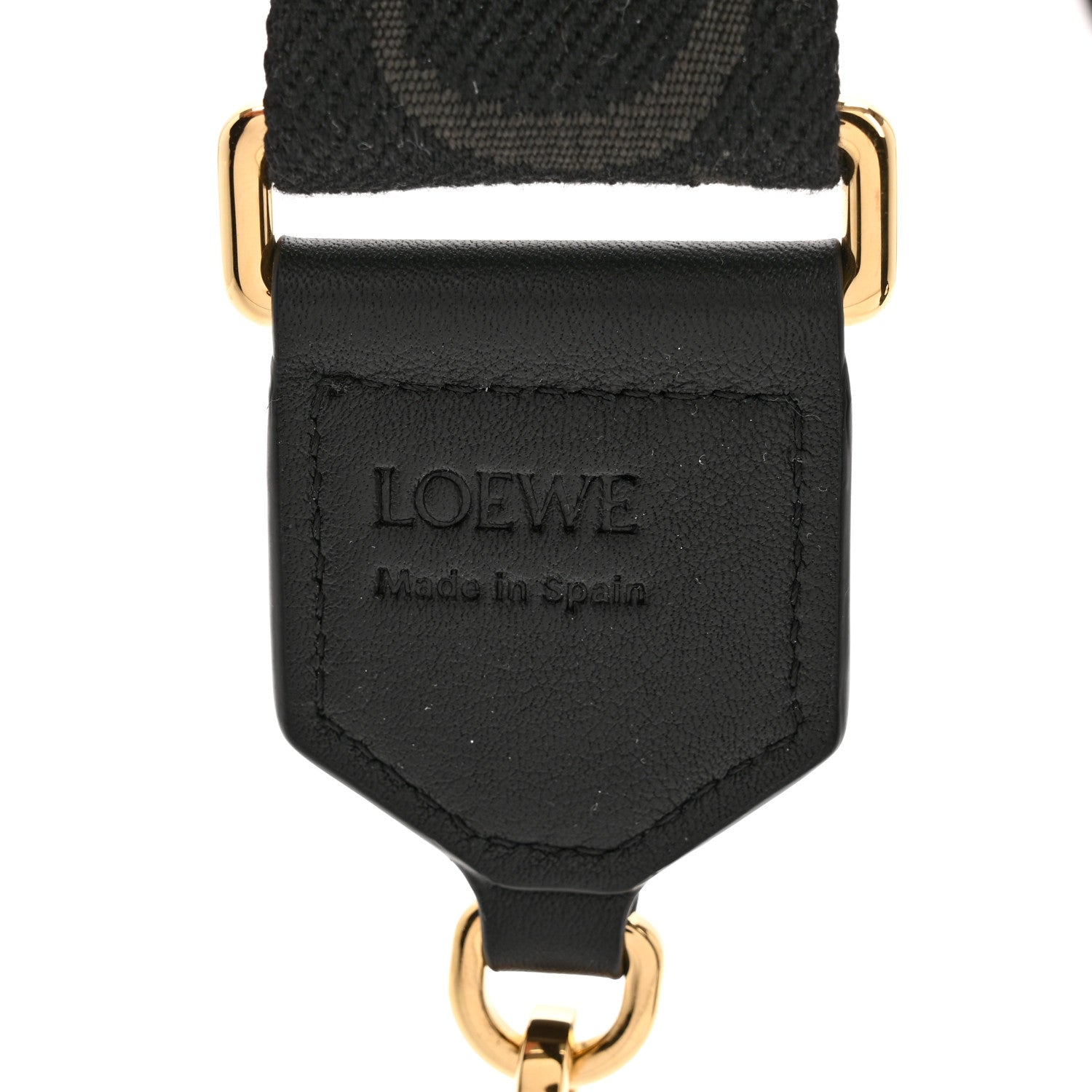 Loewe Calfskin Jacquard Webbing Anagram Strap Black 5 of 10