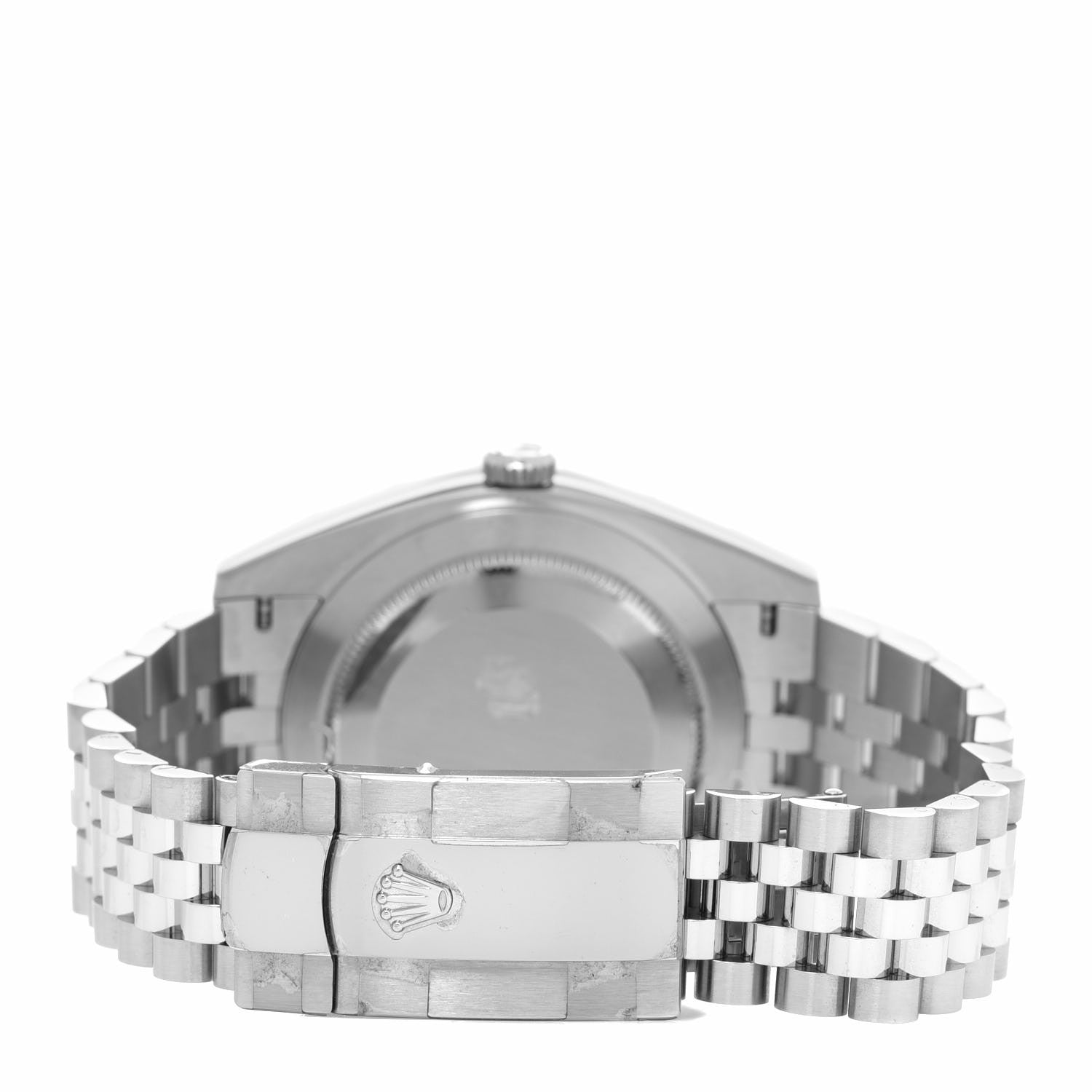 Rolex Stainless Steel 18K White Gold Diamond 41mm Oyster Perpetual Datejust Watch Black 116334 4 of 5