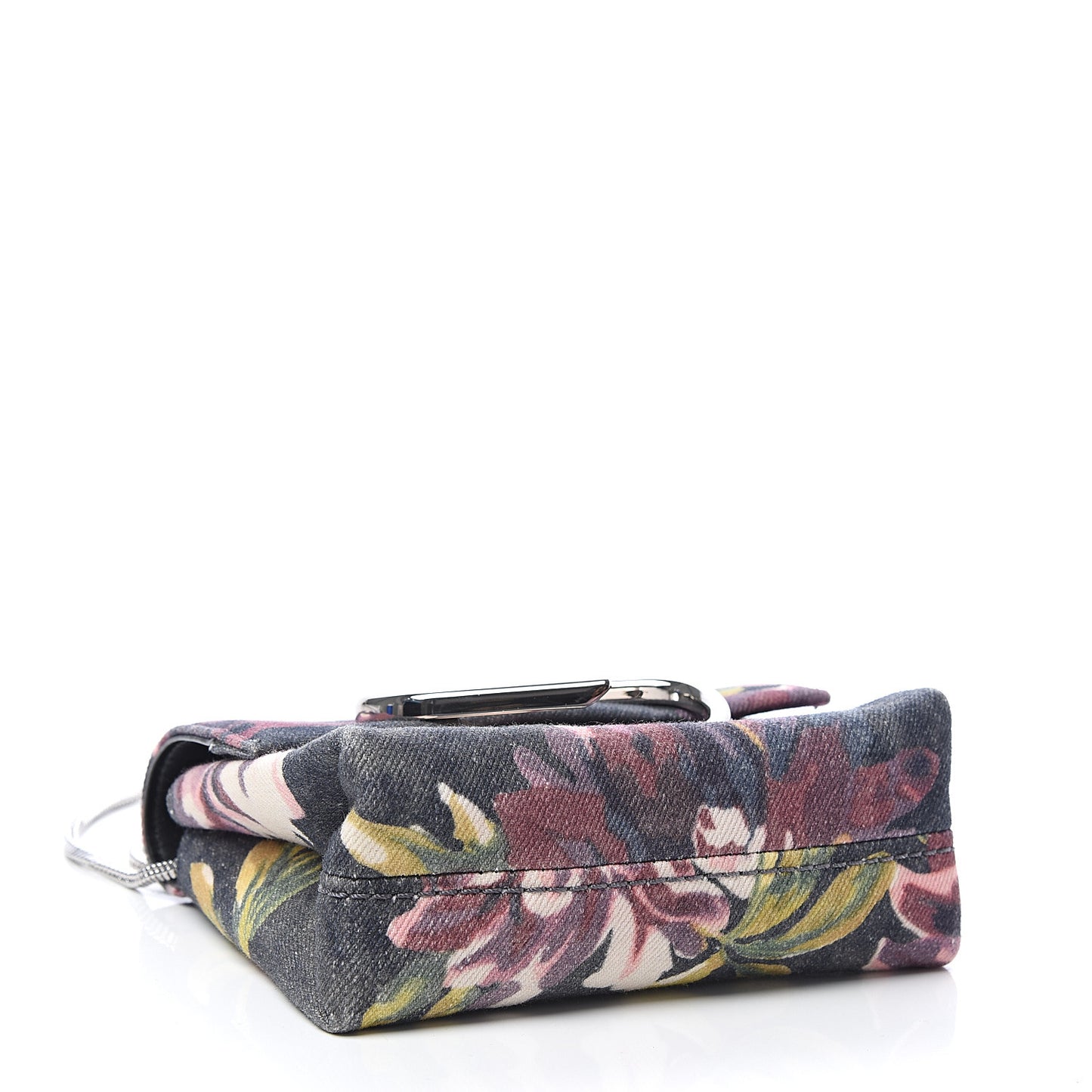 3.1 Denim Painted Alix Soft Flap Clutch Black
