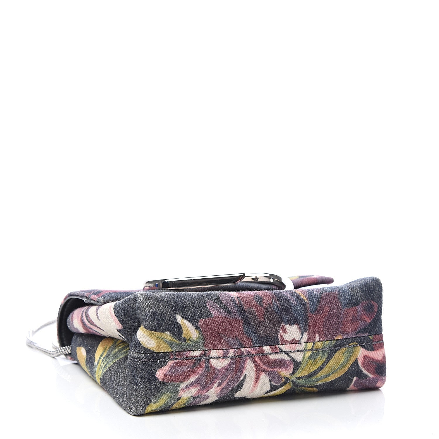 3.1 Phillip Lim 3.1 Denim Painted Alix Soft Flap Clutch Black 3 of 10