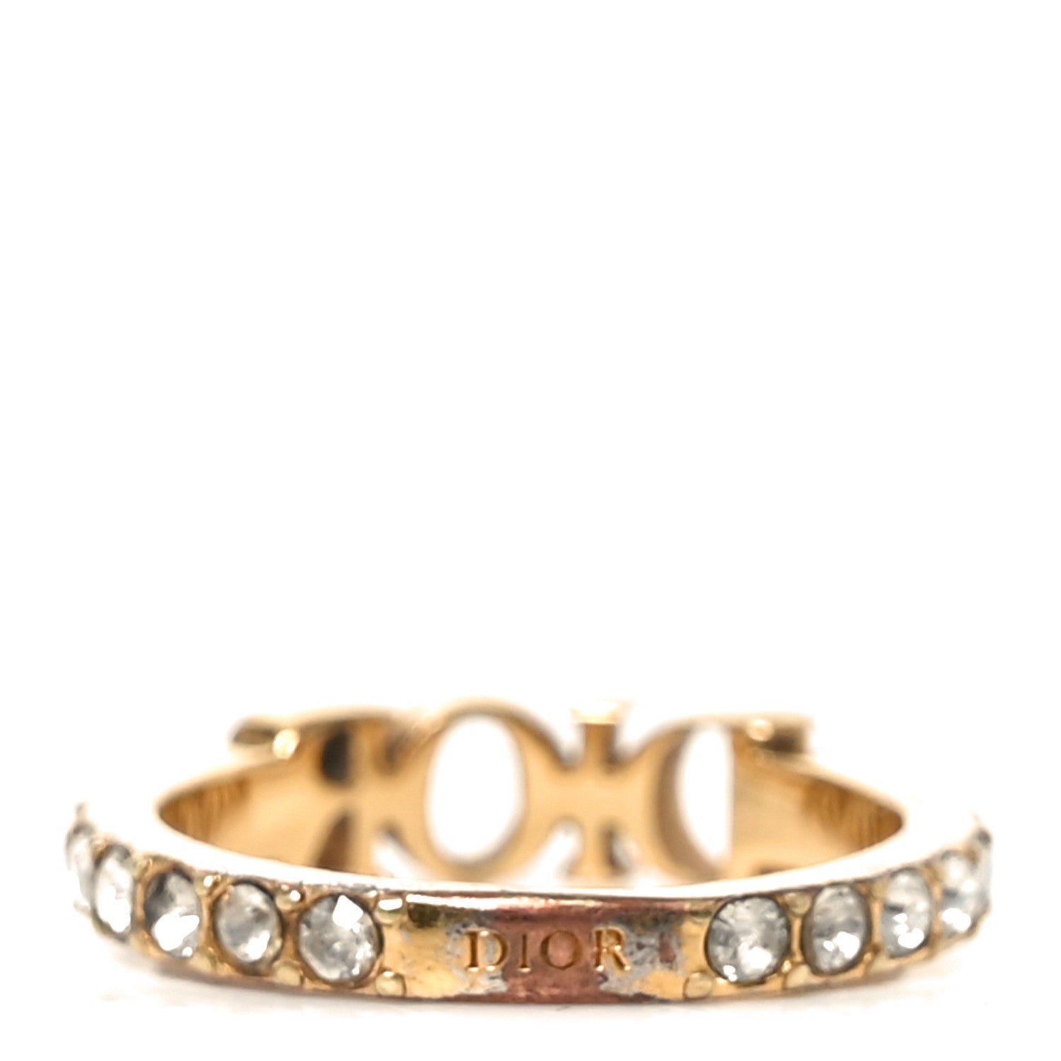 Christian Dior Metal Crystal Dio(R)evolution Ring M 52 6 Gold 3 of 4