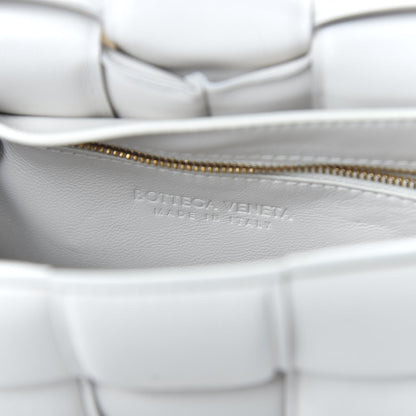 Bottega Veneta Lambskin Maxi Intreccio Padded Chain Cassette Crossbody Bag White 8 of 10