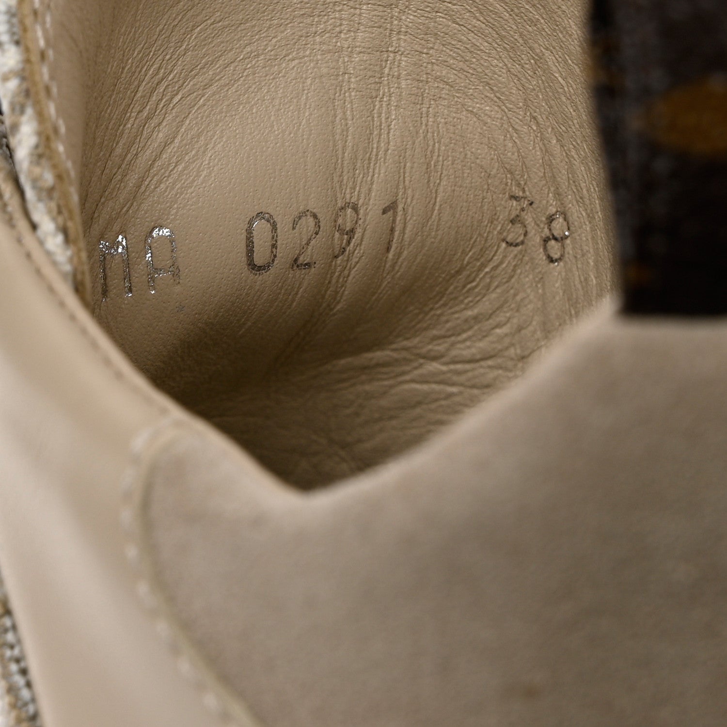 Louis Vuitton Suede Calfskin Jacquard Since 1854 Laureate Platform Desert Boots 38 Beige 6 of 12