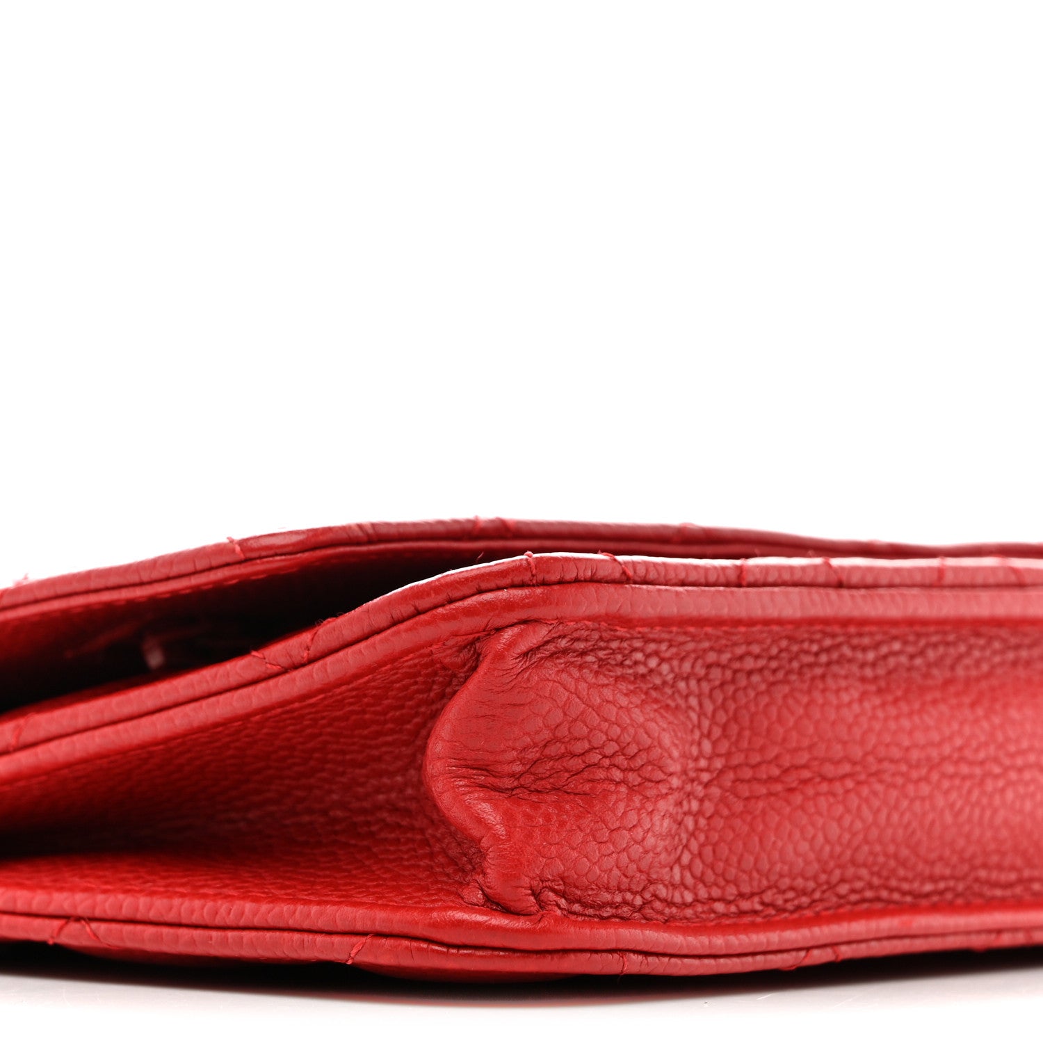 Chanel Caviar Quilted Wallet on Chain WOC Red 10 of 17