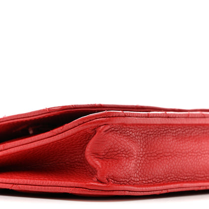 Chanel Caviar Quilted Wallet on Chain WOC Red 10 of 17