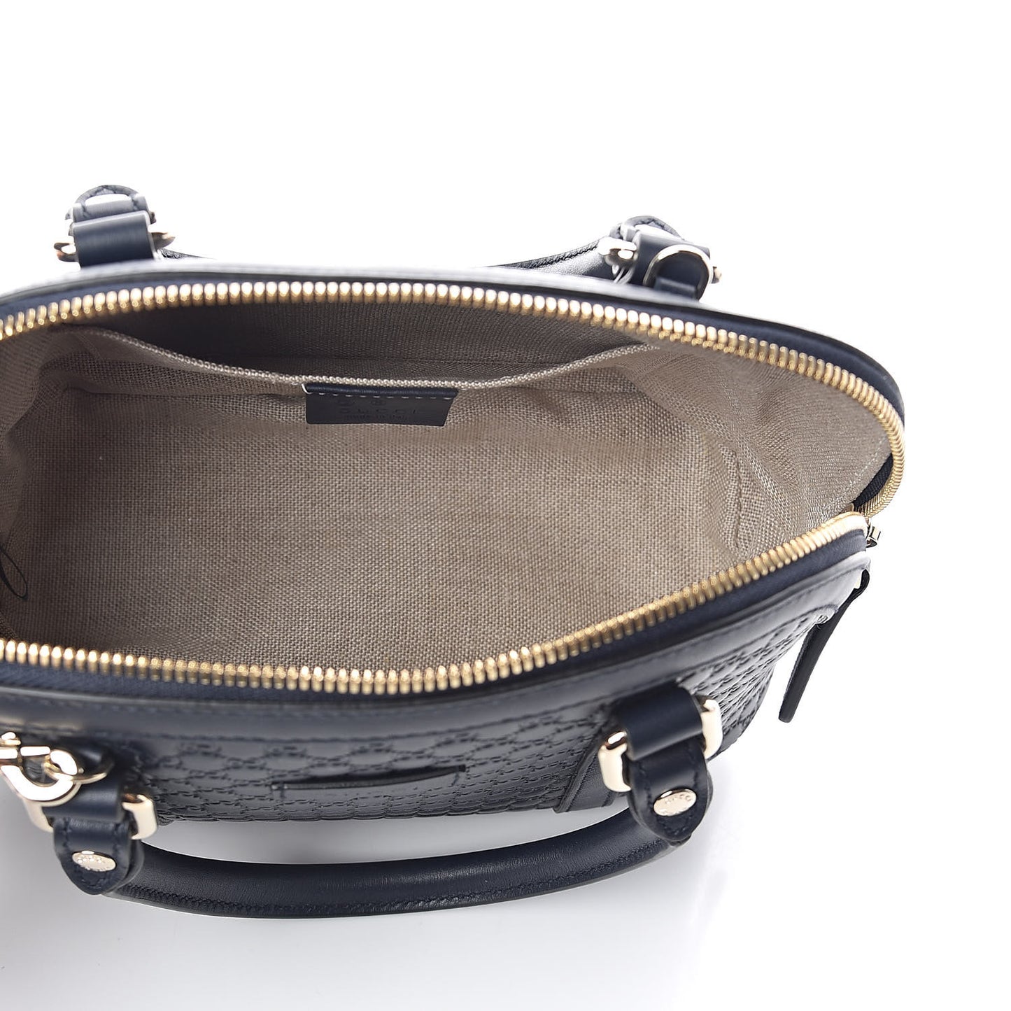 Soft Microguccissima Mini Dome Bag Blue
