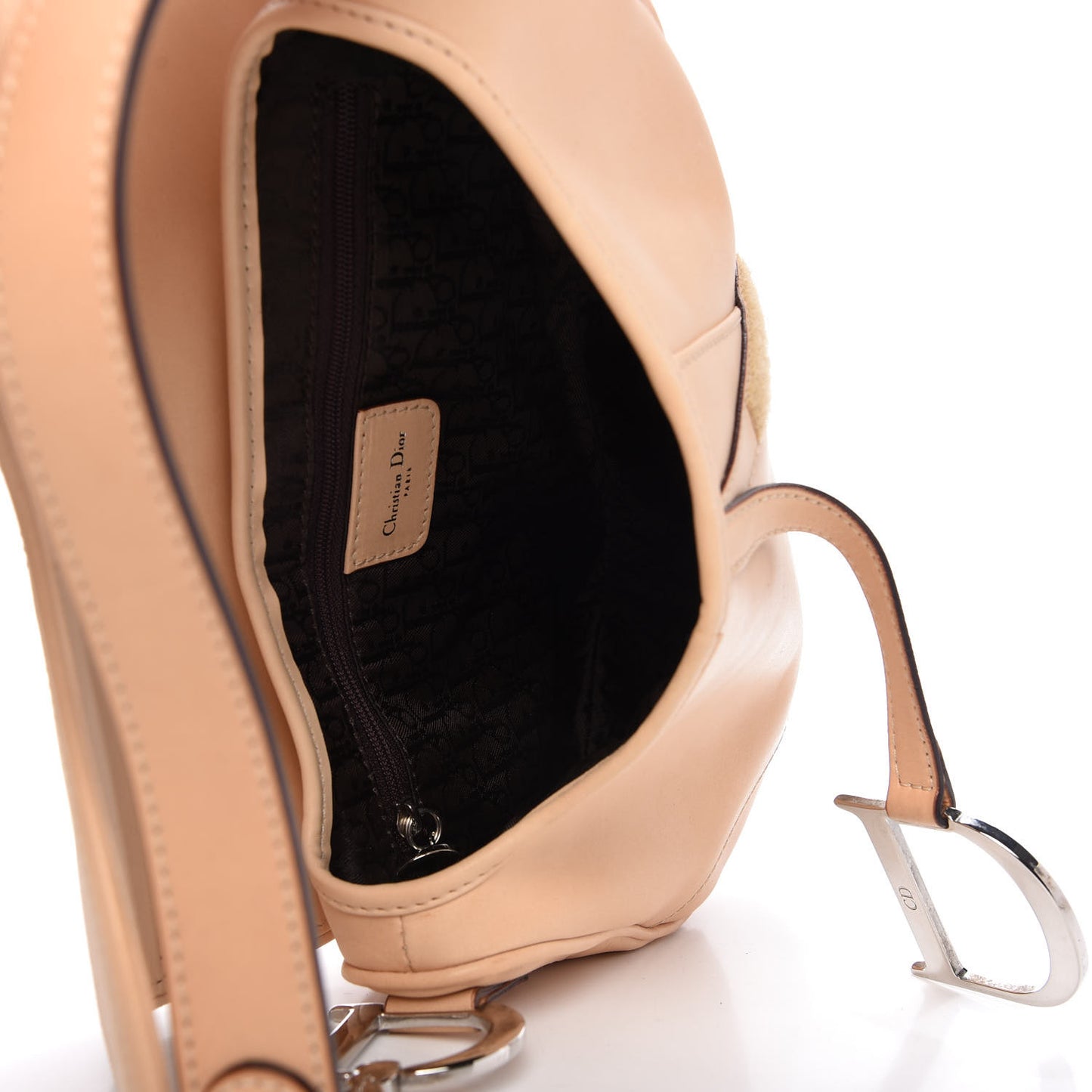 Calfskin Saddle Bag Beige