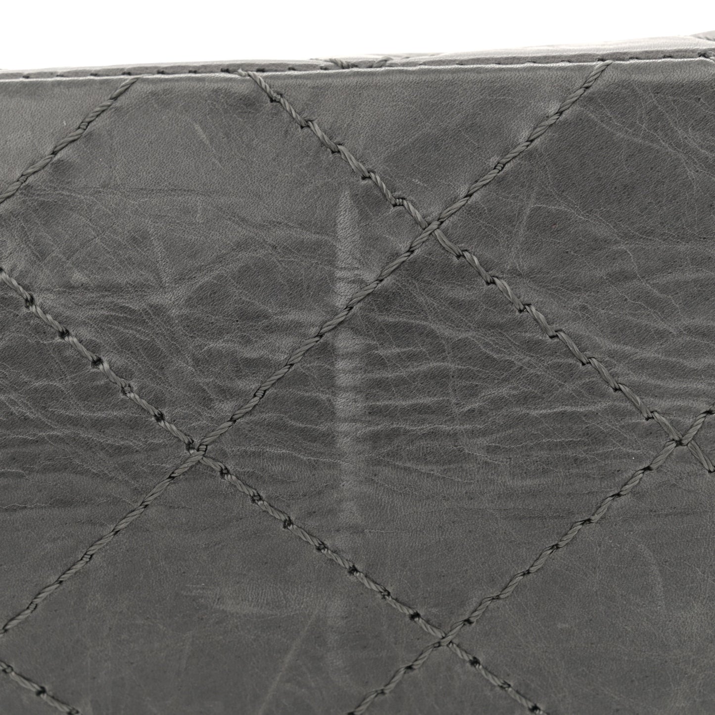 Aged Calfskin Quilted 50th Anniversary 2.55 Reissue 227 Flap Grey