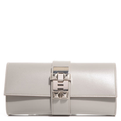 Hermes Tadelakt Medor Clutch 23 Gris Perle 1 of 10