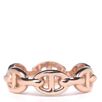 Hermes 18K Rose Gold PM Chaine D'Ancre Enchainee Ring 52 6 3 of 6