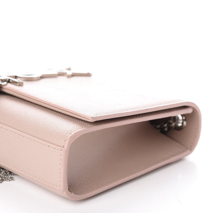 Saint Laurent Grain De Poudre Small Classic Monogram Kate Tassel Satchel Pale Blush 7 of 8