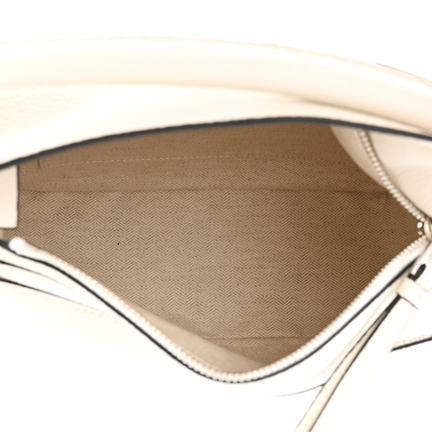 Grained Calfskin Small Puzzle Bag Soft White