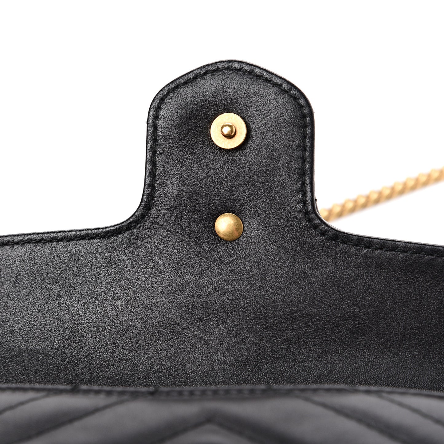 Calfskin Matelasse Super Mini GG Marmont Shoulder Bag Black
