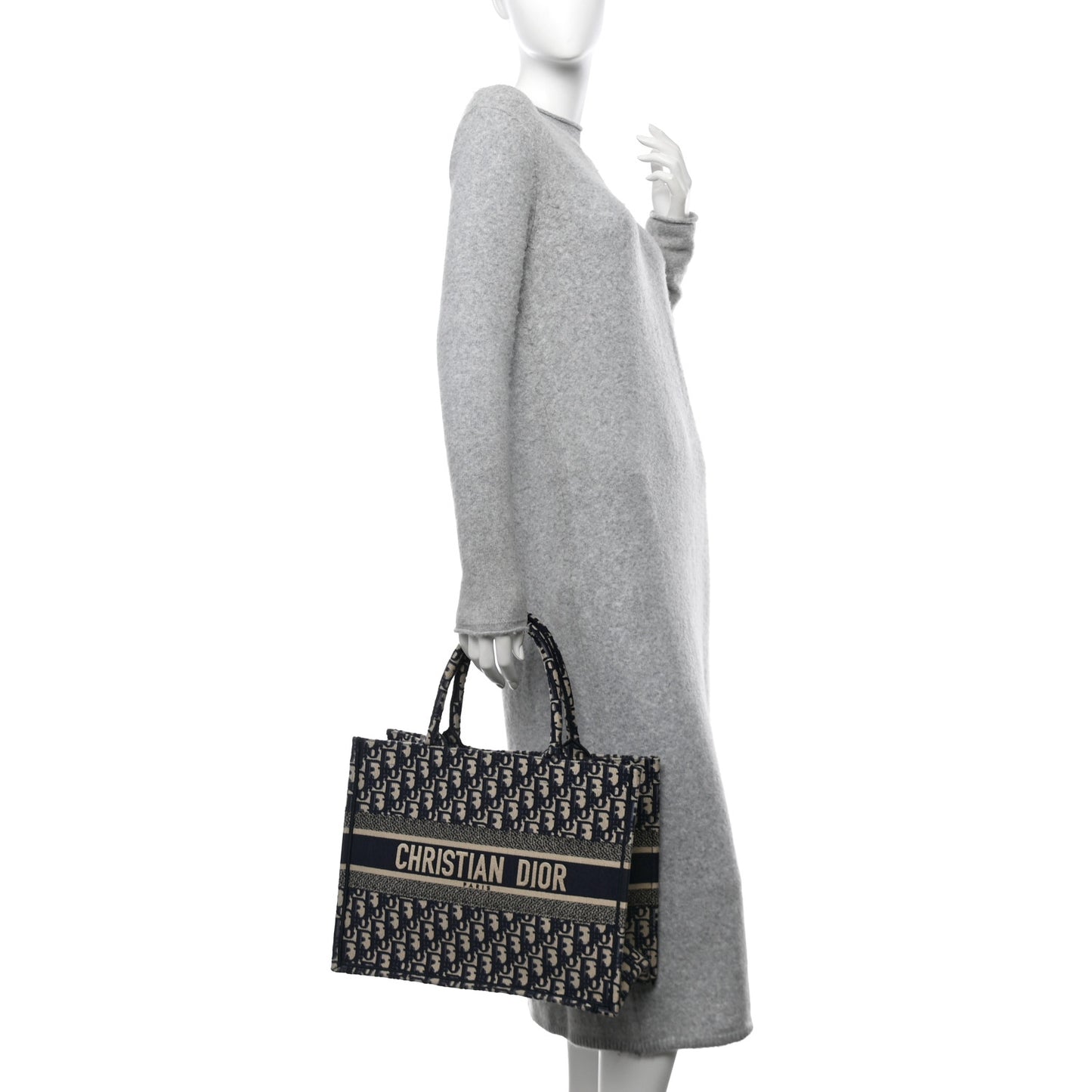 Oblique Medium Book Tote Blue Multicolor
