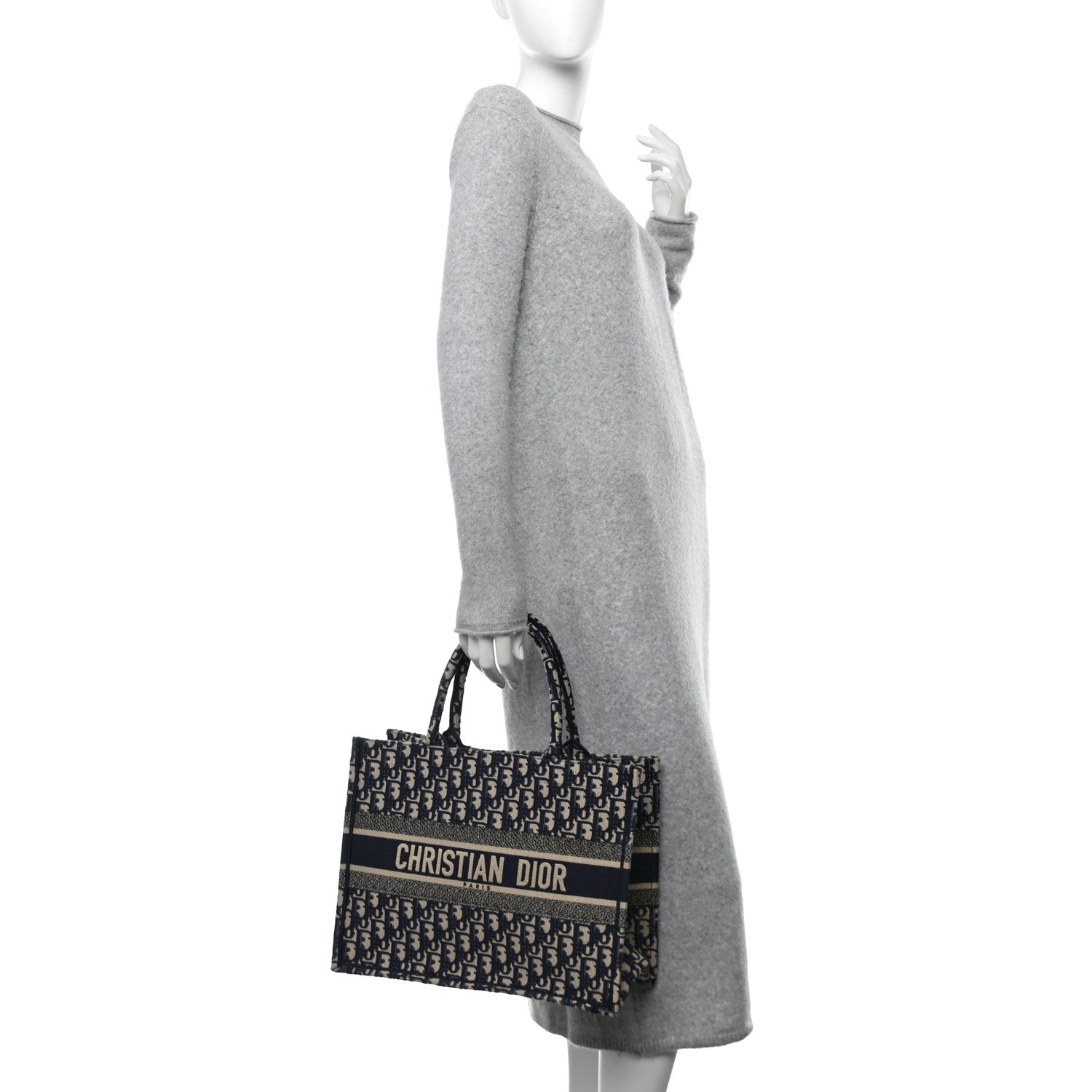 Christian Dior Oblique Medium Book Tote Blue Multicolor 2 of 11