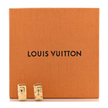 Louis Vuitton Nanogram Earrings Gold 5 of 5