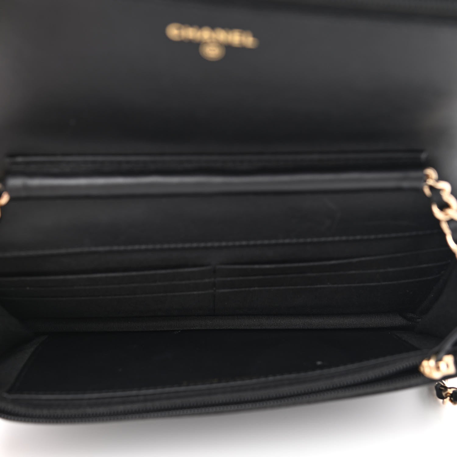 Chanel Caviar Quilted Vintage Mademoiselle Wallet On Chain WOC Black 5 of 14