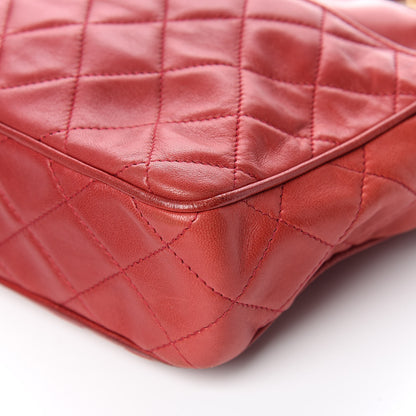 Chanel Lambskin Quilted Tassel Camera Case Red 11 of 14