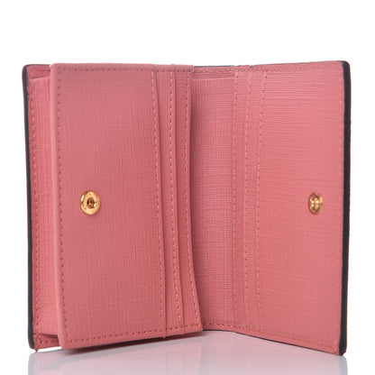 Gucci GG Supreme Monogram Face Embroidered Card Case Wallet Pink 5 of 8