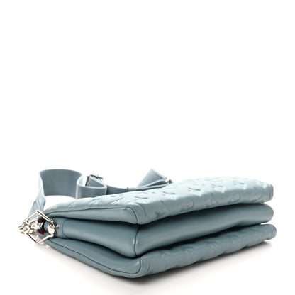 Louis Vuitton Lambskin Embossed Monogram Coussin PM Blue Glacier 4 of 12