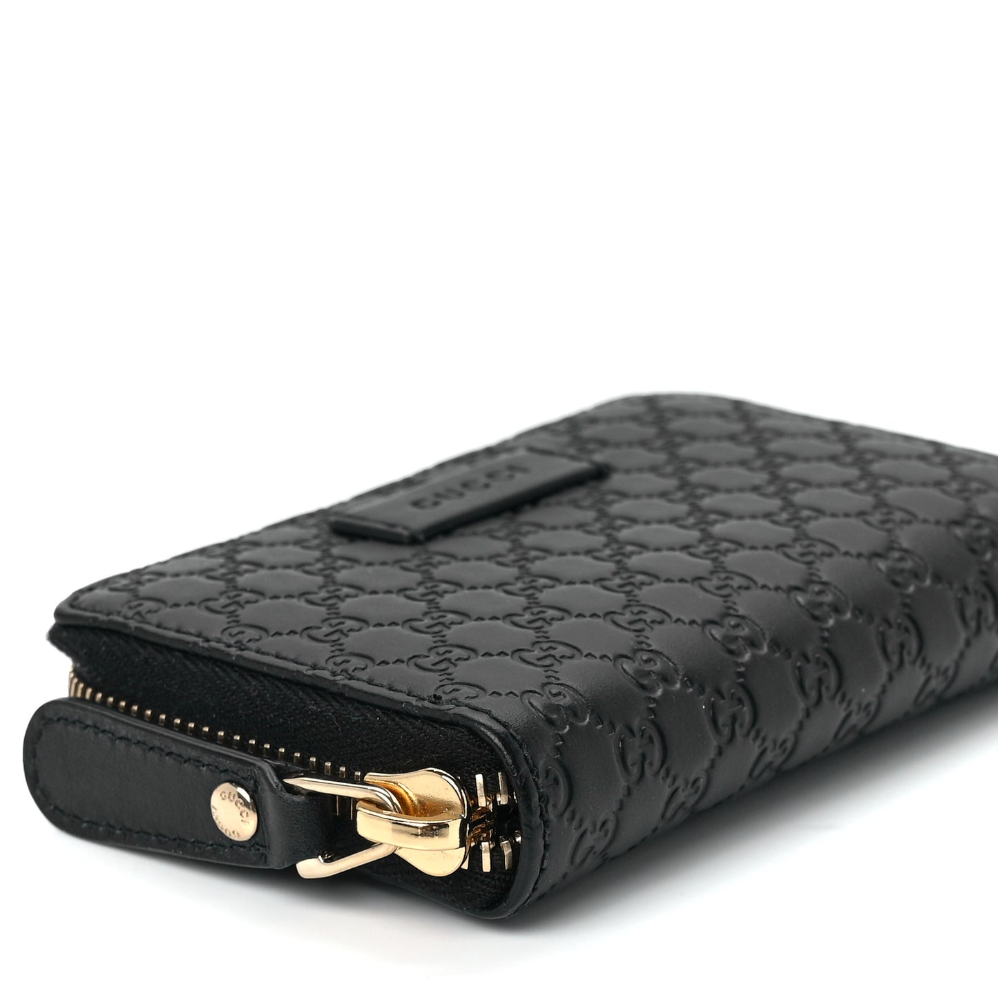 Microguccissima Zip Around Card Case Black