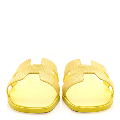 Hermes Epsom Oran Sandals 39 Jaune Curcuma 2 of 12